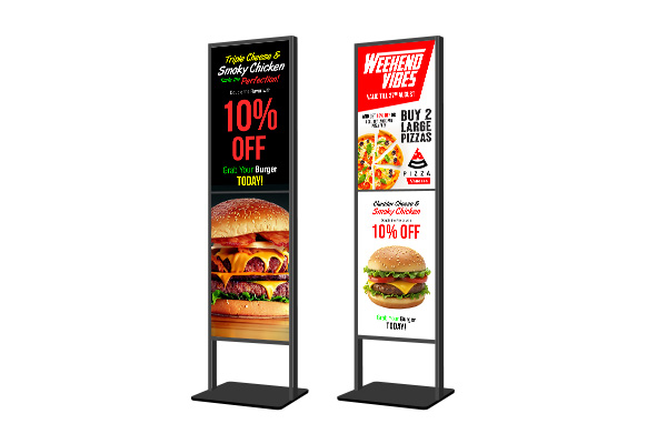 Dual-Screen T-Stand Display